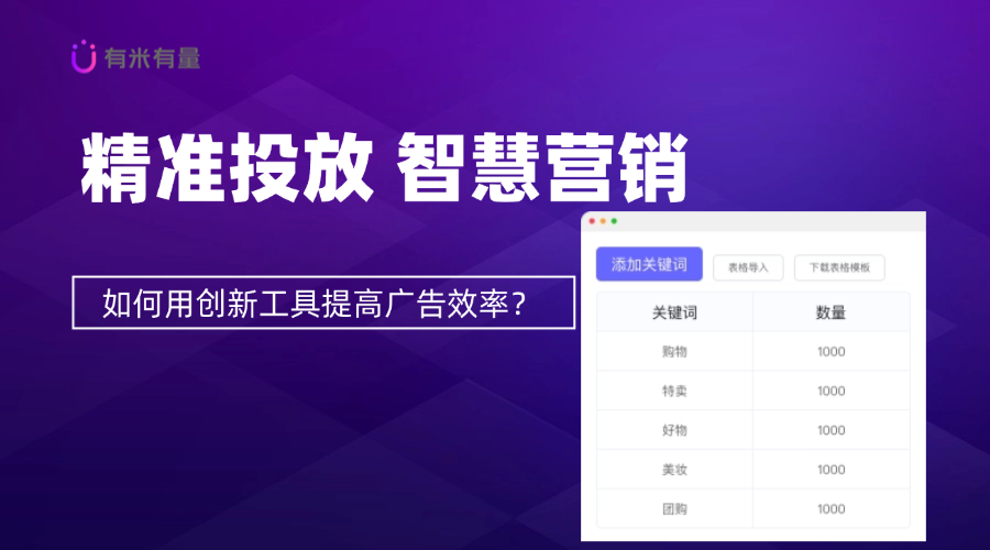 精准投放，智慧营销：如何用创新工具提高广告效率？
